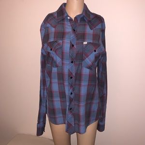 Plaid button down shirt by Salt Valley Western